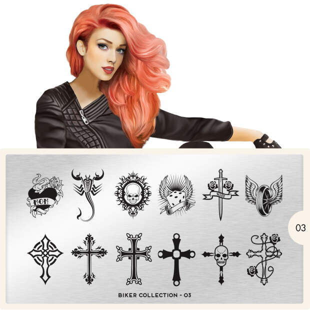 MoYou London Schablone - Biker 03 - 127