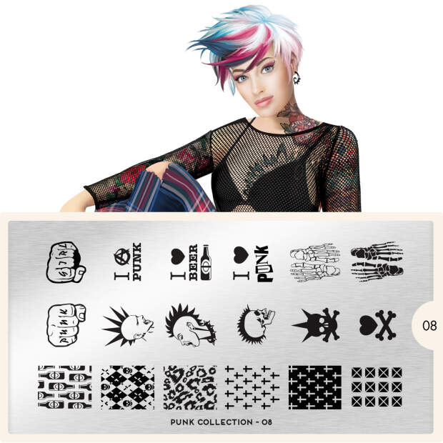 MoYou London Schablone - Punk 08 - 178